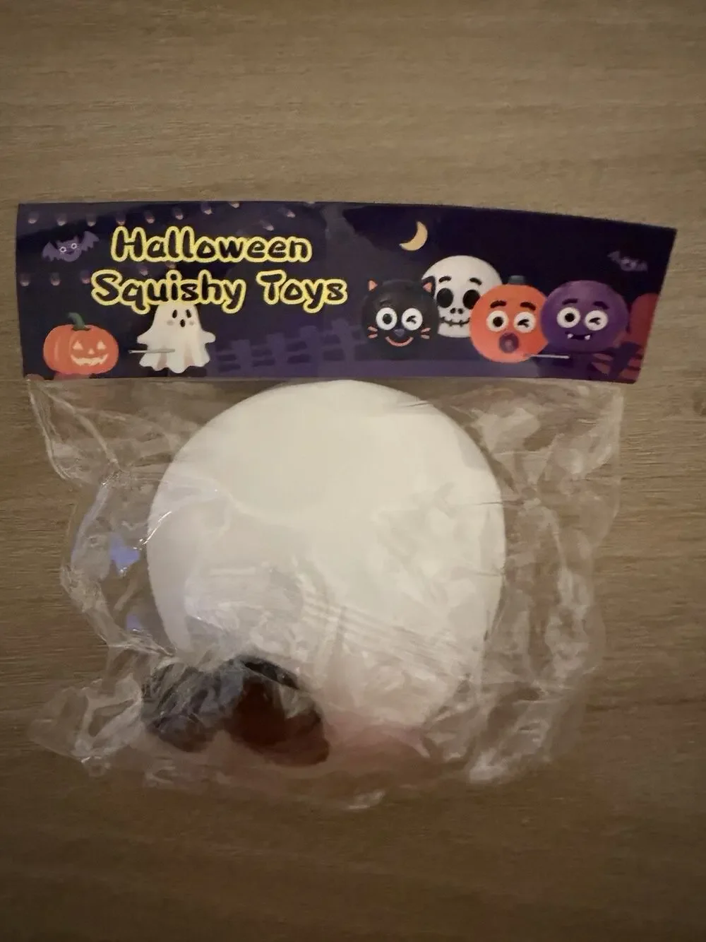 Halloween White Skull Skeleton Smusher-Style Face Swap Squishy Sensory Toy